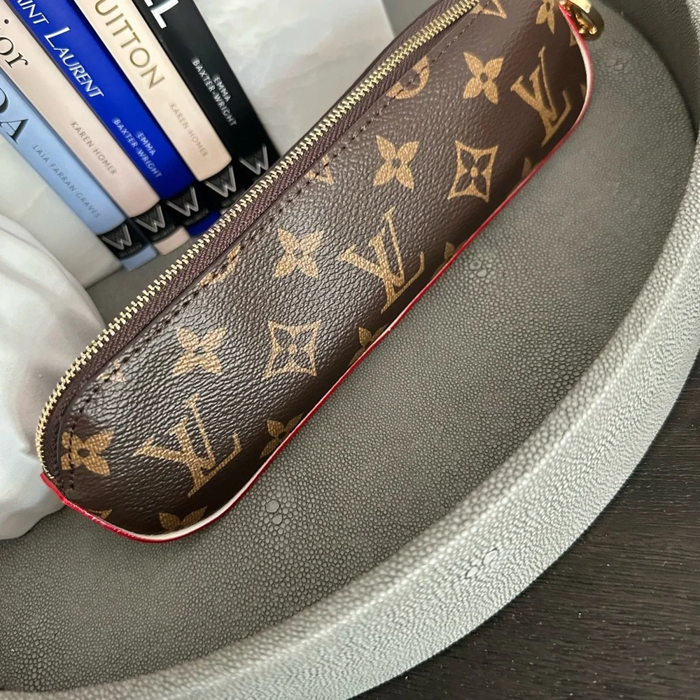 🐻 Brown Monogram Pencil Case Or Makeuo Brush Bag - Picture 5 of 7